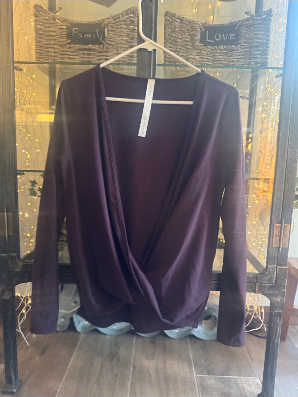 lululemon athletica Draped Wrap-Front Long Sleeve Top - Plum